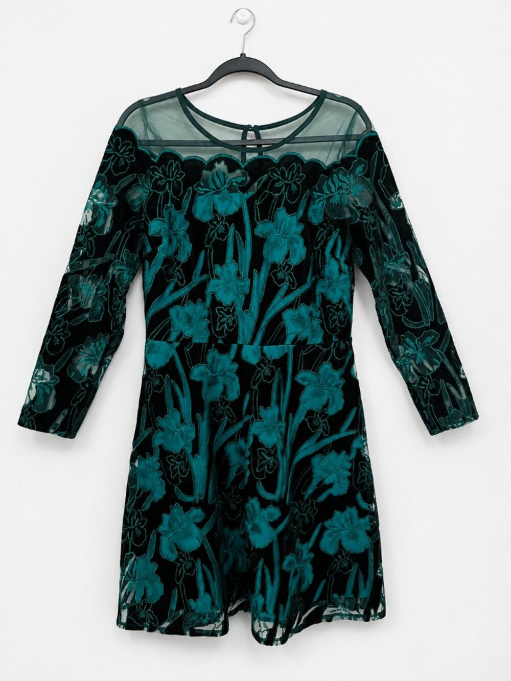 Eva Franco x Anthropologie Juliet Embroidered Velvet Mini Dress, Size 8 - Picture 2 of 9